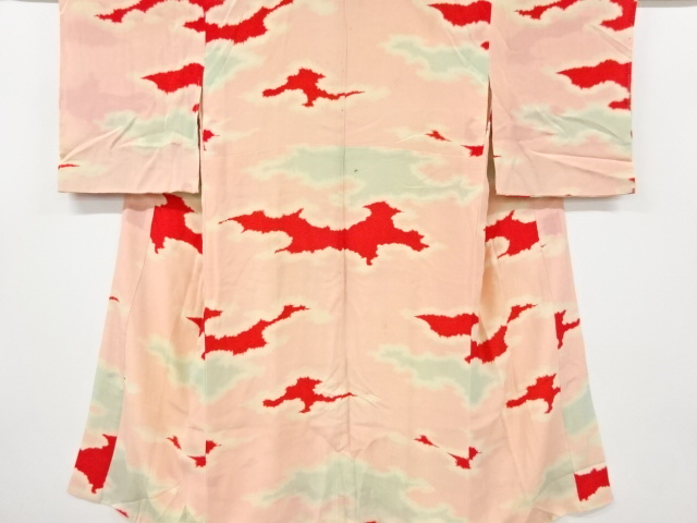 アンティーク　錦紗　霞模様長襦袢